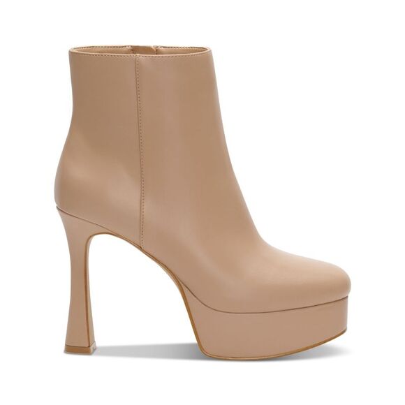 INC Womens Beige 1-1/2" Platform Comfort Alize Round Toe Stiletto Booties 7.5 M - Picture 2 of 4